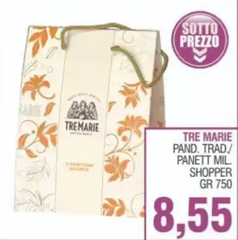Tre marie pand. trad./ panett mil. shopper