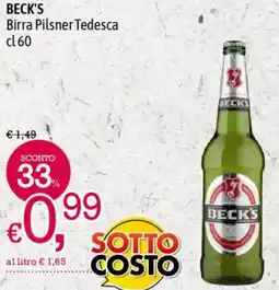 A&O BECK'S Birra Pilsner Tedesca offerta