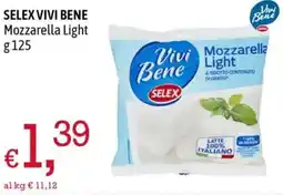A&O SELEX VIVI BENE Mozzarella Light offerta