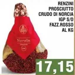 Bitar Renzini prosciutto crudo di norcia igp s/o fazz.rosso offerta