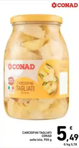 Spazio Conad Carciofini tagliati conad sotto'olio offerta