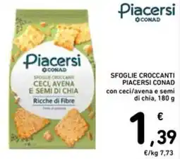 Spazio Conad Sfoglie croccanti piacersi conad con ceci/avena e semi di chia offerta
