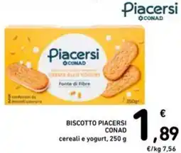 Spazio Conad Biscotto piacersi conad cereali e yogurt offerta