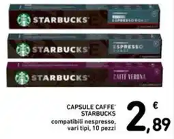 Spazio Conad Capsule caffe STARBUCKS offerta