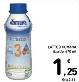 Spazio Conad Latte 3 humana liquido offerta