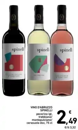 Spazio Conad Vino d'abruzzo spinelli pecorino igt, trebbiano/ montepulciano/ cerasuolo doc offerta