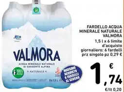 Spazio Conad Fardello acqua minerale naturale VALMORA offerta