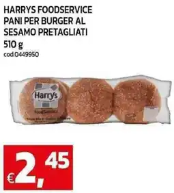 C+C Cash and Carry Harrys foodservice pani per burger al sesamo pretagliati offerta