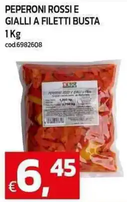 C+C Cash and Carry Peperoni rossi e gialli a filetti busta offerta