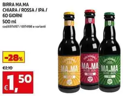 C+C Cash and Carry Birra ma.ma chiara / rossa / ipa / 60 giorni offerta