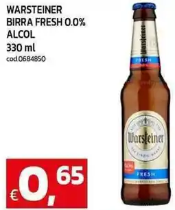 C+C Cash and Carry Warsteiner birra fresh 0.0% alcol offerta