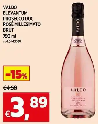 C+C Cash and Carry Valdo elevantum prosecco doc rosé millesimato brut offerta