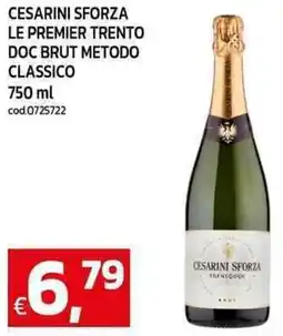 C+C Cash and Carry Cesarini sforza le premier trento doc brut metodo classico offerta