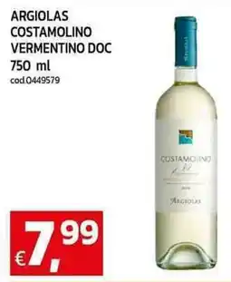C+C Cash and Carry Argiolas costamolino vermentino doc offerta