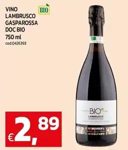 C+C Cash and Carry Vino lambrusco gasparossa doc bio offerta