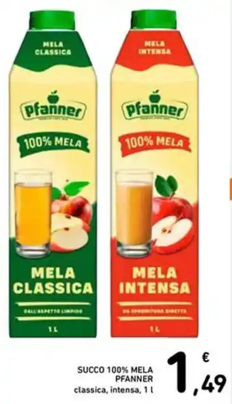 Spazio Conad Succo 100% mela PFANNER classica, intensa offerta