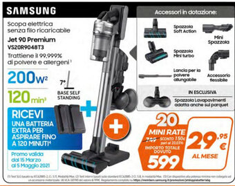 Expert Samsung Jet 90 Premium VS20R9048T3 offerta