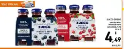 Spazio Conad Succo ZUEGG melograno, mirtillo nero selvatico offerta