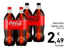 Spazio Conad COCA COLA regular, zero offerta