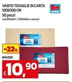 C+C Cash and Carry Vanto tovaglie in carta 100x100 cm offerta