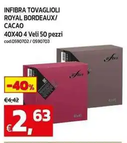 C+C Cash and Carry Infibra tovaglioli royal bordeaux/ cacao offerta