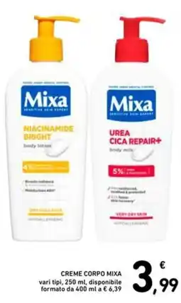 Spazio Conad Creme corpo MIXA vari tipi disponibile formato da offerta
