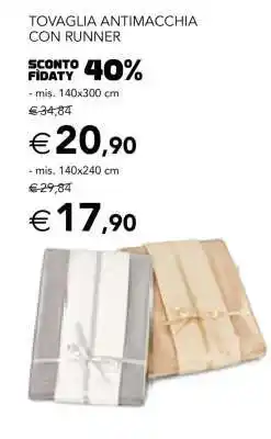 Esselunga TOVAGLIA ANTIMACCHIA CON RUNNER offerta