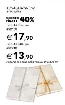 Esselunga TOVAGLIA SNOW offerta