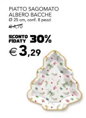 Esselunga PIATTO SAGOMATO ALBERO BACCHE offerta