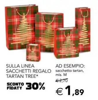 Esselunga Sacchetto tartan, mis. M offerta