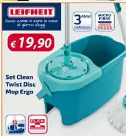 Acqua & Sapone Set Clean Twist Disc Mop Ergo offerta