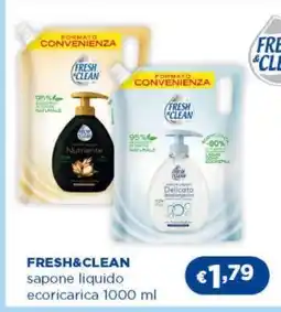 Acqua & Sapone FRESH&CLEAN sapone liquido ecoricarica 1000 ml offerta