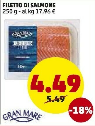 PENNY Filetto di salmone 250 g offerta