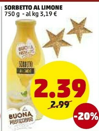 PENNY Sorbetto al limone offerta