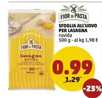PENNY Sfoglia all'uovo per lasagna offerta