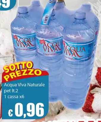 Punto Vigas Acqua Viva Naturale Pet Lt. 2 1 cassa x 6 offerta