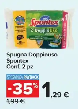 Carrefour Spugna Doppiouso Spontex offerta