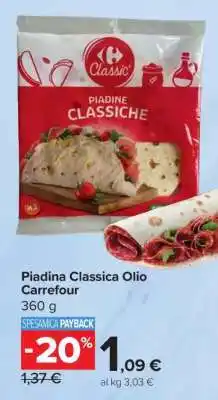 Carrefour Piadina Classica Olio Carrefour offerta