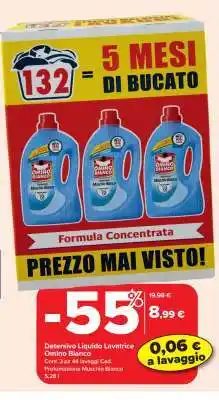 Carrefour Detersivo Liquido Lavatrice Omino Bianco offerta