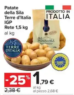 Carrefour Patate della Sila Terre d’Italia IGP offerta