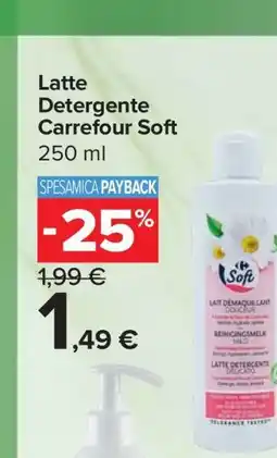 Carrefour Latte Detergente Carrefour Soft offerta