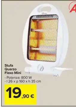 Carrefour Stufa Quarzo Flexo Mini offerta