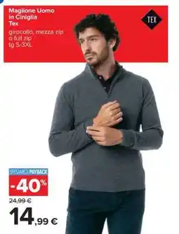 Carrefour Maglione Uomo in Ciniglia offerta