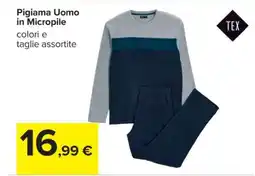 Carrefour Pigiama Uomo in Micropile offerta