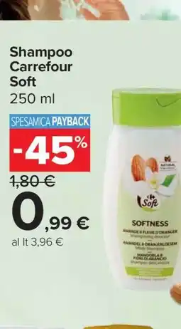 Carrefour Shampoo Carrefour Soft offerta