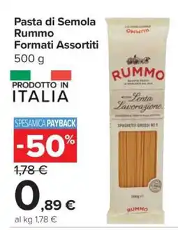Carrefour Pasta di Semola Rummo Formati Assortiti offerta