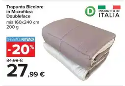 Carrefour Trapunta Bicolore in Microfibra Doubleface offerta