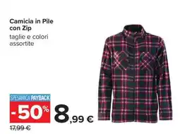 Carrefour Camicia in Pile con Zip offerta