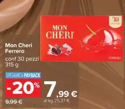 Carrefour Mon Chéri Ferrero offerta