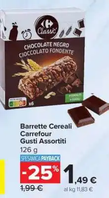 Carrefour Barrette Cereali Carrefour Gusti Assortiti offerta